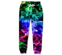 RAISEVERN Pantaloni Smog Ragazzo Cool 3D Tuta Sportiva Divertente Bambino Stampa Ragazza Colorato Jogger Adolescenti Festa Regalo, 9-12 Anni