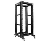 RAISING ELECTRONICS 24U 4 Post Open Frame Network Server Rack 19" larghezza 600mm profondità con 3 paia di L Rail