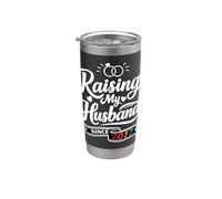 Raising My Husband Since 2017 Funny Wedding Anniversary Wife Bicchiere termico in acciaio inox doppia parete
