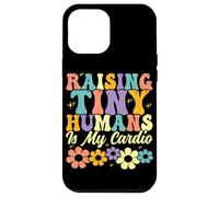 Raising Tiny Humans è il mio genitore della famiglia Floral Cardio Groovy Custodia per iPhone 12 Pro Max