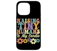 Raising Tiny Humans è il mio genitore della famiglia Floral Cardio Groovy Custodia per iPhone 14 Pro Max