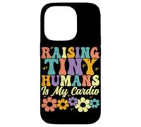 Raising Tiny Humans è il mio genitore della famiglia Floral Cardio Groovy Custodia per iPhone 14 Pro