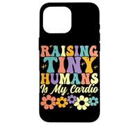 Raising Tiny Humans è il mio genitore della famiglia Floral Cardio Groovy Custodia per iPhone 16 Pro Max