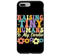 Raising Tiny Humans è il mio genitore della famiglia Floral Cardio Groovy Custodia per iPhone 7 Plus/8 Plus