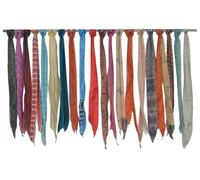 RAJBHOOMI HANDICRAFTS Sari in seta indiana, vintage, per avvolgere il collo, per avvolgere il collo, sciarpa per il ventre, confezione da 10 pezzi, perfetta per la moda boho chic e l'ispirazione fai