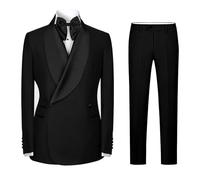 RAJEGAR 2 pezzi abiti da uomo per sposo, smoking, slim con un bottone, scialle, risvolto, giacca, pantaloni, set per balli e feste