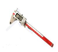 RajoNN Calibro a corsoio elettronico digitale, IP54 impermeabile, calibro digitale per uso domestico e industriale (colore: rosso, dimensioni: 0-150 mm)