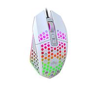 RajoNN Mouse da Gioco Mouse, Mouse cablato RGB dal Design Cavo, 7 Pulsanti programmabili, 8000 DPI, Mouse ergonomico e Confortevole per Computer (Colore : Bianca)