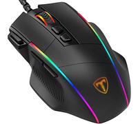 RajoNN Mouse Mouse da Gioco Cablato, 5 Livelli DPI Regolabili Fino a 10000, 8 Pulsanti Programmabili, Mouse per Computer con 7 modalità di Retroilluminazione RGB, per PC Laptop