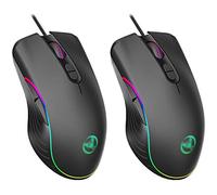 RajoNN Mouse Mouse da Gioco cablato USB, Mouse Ottico RGB per PC con Luce LED Colorata, 4 DPI Regolabili, per Giochi per Tablet Laptop