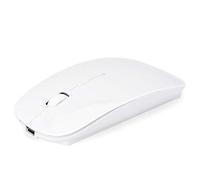 RajoNN Mouse Mouse Wireless, Mouse Bluetooth USB Silenzioso Ricaricabile con Ricevitore, 3 DPI Regolabili Fino a 1600, Mouse per Computer per Laptop/Windows (Colore : Bianca)