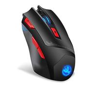 RajoNN Mouse Mouse Wireless, Mouse da Gioco per PC Ricaricabile, Retroilluminazione RGB Disattivabile, 4800 DPI Regolabile, per Computer Windows