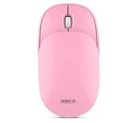 RajoNN Mouse Mouse Wireless Sottile 2.4G, con Ricevitore, Meno Rumore, Mouse ottici mobili Portatili scorrevoli per Notebook, PC, Laptop, Computer (Colore : Pink)