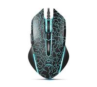 RajoNN Mouse RGB Gaming Mouse Cablato, Mouse 80g per Laptop, Mouse per Computer Ultraleggero con Motore Ottico Regolabile a Tre velocità Fino a 2000 DPI per Giocatori PC Windows