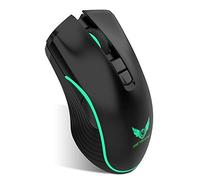 RajoNN Mouse RGB Mouse da Gioco cablato, Mouse USB ergonomici programmabili 2400 DPI, 7 Pulsanti e retroilluminazione a 7 Colori, per Laptop PC Gamer Computer Desktop
