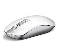 RajoNN Mouse Wireless Mouse, Mouse Ottico Portatile Sottile Silenzioso 2.4G con Commutazione Rapida DPI, Mouse del Computer per PC/Windows/Android (Colore : Bianca)