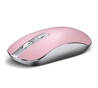 RajoNN Mouse Wireless Mouse, Mouse Ottico Portatile Sottile Silenzioso 2.4G con Commutazione Rapida DPI, Mouse del Computer per PC/Windows/Android (Colore : Pink)