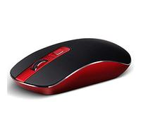 RajoNN Mouse Wireless Mouse, Mouse Ottico Portatile Sottile Silenzioso 2.4G con Commutazione Rapida DPI, Mouse del Computer per PC/Windows/Android (Colore : Rosso)