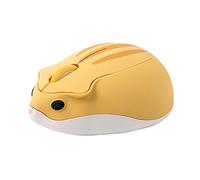 RajoNN Mouse Wireless Mouse, Mouse per Computer a Forma di Criceto Simpatico, Mouse Senza Fili USB Portatile 1200 DPI, per PC Laptop Computer Notebook (Colore : Giallo)
