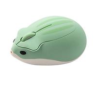 RajoNN Mouse Wireless Mouse, Mouse per Computer a Forma di Criceto Simpatico, Mouse Senza Fili USB Portatile 1200 DPI, per PC Laptop Computer Notebook (Colore : Green)