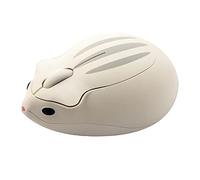 RajoNN Mouse Wireless Mouse, Mouse per Computer a Forma di Criceto Simpatico, Mouse Senza Fili USB Portatile 1200 DPI, per PC Laptop Computer Notebook (Colore : Bianca)