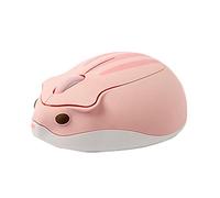 RajoNN Mouse Wireless Mouse, Mouse per Computer a Forma di Criceto Simpatico, Mouse Senza Fili USB Portatile 1200 DPI, per PC Laptop Computer Notebook (Colore : Pink)