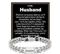 Rajputana Braccialetto in argento regalo per uomini e ragazzi, braccialetti cubani da 9 mm per uomini adolescenti, per mio figlio/papà/nonno/nipote/marito/fratello, regalo per la festa del papà