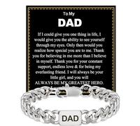 Rajputana Braccialetto in argento regalo per uomini e ragazzi, braccialetti cubani da 9 mm per uomini adolescenti, per mio figlio/papà/nonno/nipote/marito/fratello, regalo per la festa del papà