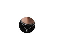 Rajputana Collana a strati con iniziali A-Z con lettere, collana per ragazzi, in acciaio inox, collana con lettera 18+20, collana ro, gioielli regalo per fidanzato, uomini e donne, letter B