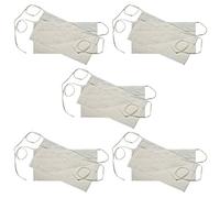 RAJRANG Grembiule in vita per cameriera in puro cotone Set di 10 cinghie regolabili in colore bianco sporco Grembiuli corti professionali morbidi Masterchef Bistro con 3 tasche grandi