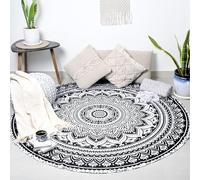 RAJRANG Indian Black Mandala Tapestry Peacock Hippy Tapestries Hippie Beach Throw College Dorm Decor Bohemian Boho 48 Inch