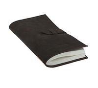 RAJRANG Notebook per la scrittura del diario in pelle - Antico Diario personale fatto a mano Diario Schizzo Notepad quotidiano per uomini e donne, carta vuota non linea, marrone scuro