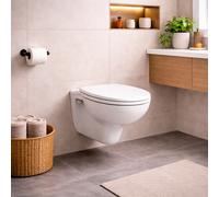RAK Ceramics Vaso WC Sospeso Karla Colore Bianco con Sedile Incluso