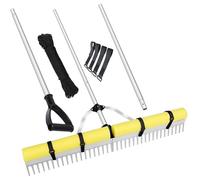 Rake di stagno robusto -Pondhar alto -resistente | Giardino di 8,5 piedi duro con gambo | Paesaggio galleggiante duro | Strumenti di infestanti galleggianti con un lungo gambo per spiagge giardini di