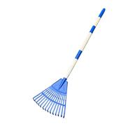 Rake for Leaves 14-Tine Fan-Shaped, Grass Rake with Long Handle | Ergonomic Fan-Shaped Broom for Lawn, Yard, Garden, Deck, Gravel, Landscaping, Outdoor Cleaning, Camping, and Home Maintenance
