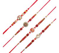 Rakhi for Brother Sister Set di 4 Rakhi Thread Bracciale Dora Set Gift Card