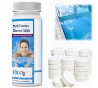 Rakiuty 100 PCS Pool Cleaning Tablets, Multifunction Compresse Effervescenti per Piscina, Swimming Pool Tablets, per Piscina, Toilette, Jacuzzi, Spa