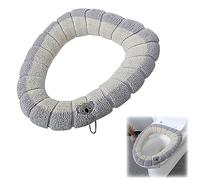 Rakiuty Bagno Coprisedile WC Pad,Coprisedili per WC,Coprisedile Universali per Toilette,Caldo Cuscino del Sedile del Water,Toilette Copri Sedile,Copri Sedile Toilet Morbido Invernale (Grigio)