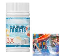 Rakiuty Pool Cleaning Tablets, Swimming Pool Tablets, Multifunction Compresse Effervescenti per Piscina, Compresse per La Pulizia delle Piscine, per Piscina, Toilette, Jacuzzi, Spa, 100g