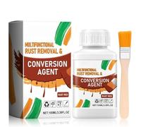 Rakiuty Togli Ruggine per Metalli, Convertitore Ruggine, Antiruggine per Ferro, Rust Remover con Pennello, Adatto a Varie Superfici Metalliche Come Ferro, Acciaio, Rame, 100 g