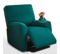 RAKKYOFD Copridivano reclinabile in morbida seta di latte elasticizzata, 4 pezzi, copridivano lavabile, protezione for mobili con fondo elastico for animali domestici e cani(Green)