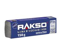 RAKSO lana di acciaio inossidabile extrafine - 150g, 1 fascia, levigare e lucidare in ambienti umidi, lisciare legni contenenti acidi tannici come la quercia nessun scolorimento della marezzatura