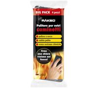 RAKSO Pulitore vetri per caminetti - 4 detergenti per vetri di caminetto (2x2 pezzi) - ideale per la pulizia di camini a legna e forni.