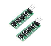 RAKSTORE 2 pz 3.3 V 5 KC11B04 4 Tasti Analogico AD Tastiera Modulo Scheda ADC Porta Tastiera per Arduino MEGA2560 ARM AVR PIC