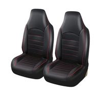 RAKTDA 2 Pezzi Auto Set Coprisedili per Nissan Juke 2019 2020 2021 2022 2023 2024, Universale in Pelle PU Impermeabile Fodere Anteriori Auto Accessori,A-Red Line