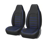 RAKTDA 2 Pezzi Auto Set Coprisedili per T-oyota Aygo X AB70 2021-2025, Universale in Pelle PU Impermeabile Fodere Anteriori Auto Accessori, B-Blue Line