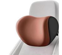 RAKTDA Poggiatesta Auto + Cuscino Lombare Auto per Fiat Idea 350 2004-2012, Ergonomico Cuscino per Il Collo Dell'auto, Rimovibile Traspirante,Brown-Headrest