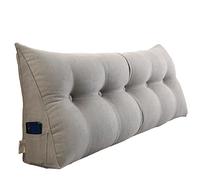 RAKTOV, cuscino per schienale con testiera triangolare, grande cuscino da lettura doppio per letto a giorno, cuscino con forma a cuneo per letto a giorno con copertura sfoderabile, 120x50x20 cm