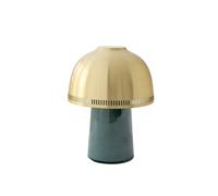 Raku SH8 Lampada da Tavolo Portatile Blu Verde/Ottone