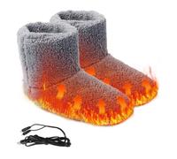 Rakuker Pantofole Riscaldanti Elettriche, USB Pantofole Riscaldate, Ciabatte Riscaldanti Lavabili, Peluche Ciabatte Riscaldate per Uomini Donne Uso Interno